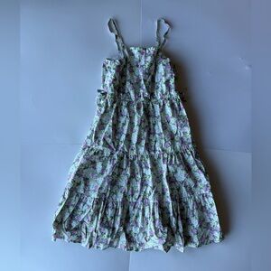 GAP Kids Floral Dress in Green and Purple